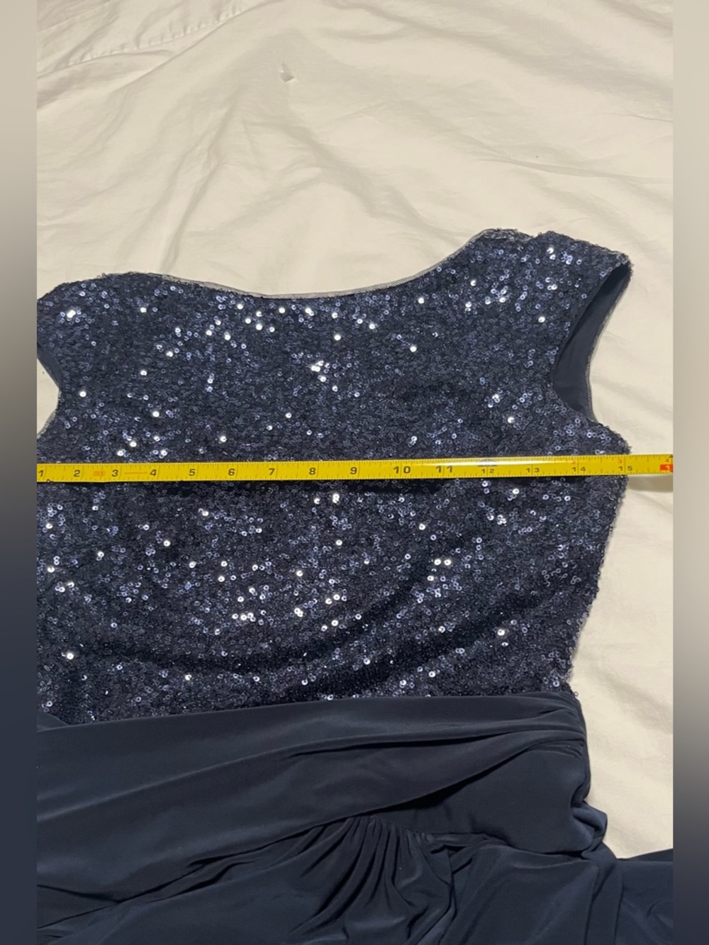 Women’s RALPH LAUREN  EVENING Navy Sequin Jersey Gown Maxi Dress Size 4 - Picture 13 of 15
